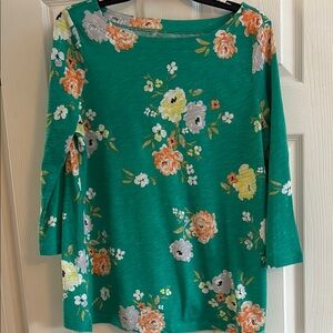 Floral Green Women's Top
